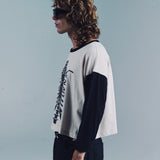 SHRINE B-BALL TEE | BEIGE-BLACK