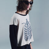 SHRINE B-BALL TEE | BEIGE-BLACK