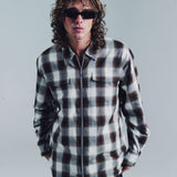 ZIP RELAXED LONG SLEEVE SHIRT | BROWN