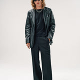 SAICO LEATHER BLAZER | BLACK