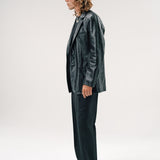 SAICO LEATHER BLAZER | BLACK