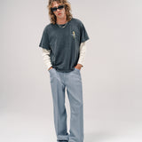 BABY BAGGY TEE ROSE | BLACK