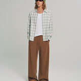 RELAXED LS SHIRT GREEN CHECK
