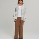 RELAXED LS SHIRT GREEN CHECK