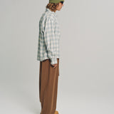 RELAXED LS SHIRT GREEN CHECK
