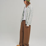 RELAXED LS SHIRT GREEN CHECK
