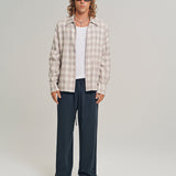 RELAXED LS SHIRT PINK CHECK