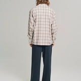RELAXED LS SHIRT PINK CHECK