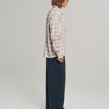 RELAXED LS SHIRT PINK CHECK
