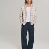 RELAXED LS SHIRT PINK CHECK