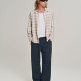 RELAXED LS SHIRT PINK CHECK