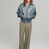 ACES SATIN CLUB JACKET STEEL GREY