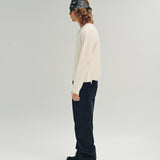 FRIENDS PULLOVER WAFFLE KNIT SWEATER BLANCO
