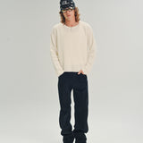 FRIENDS PULLOVER WAFFLE KNIT SWEATER BLANCO
