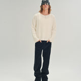 FRIENDS PULLOVER WAFFLE KNIT SWEATER BLANCO