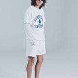 BABY BAGGY FLEECE SHORTS | WHITE