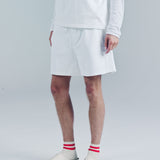 BABY BAGGY FLEECE SHORTS | WHITE