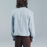 FLORA SHIRT JACKET | LIGHT BLUE IVORY