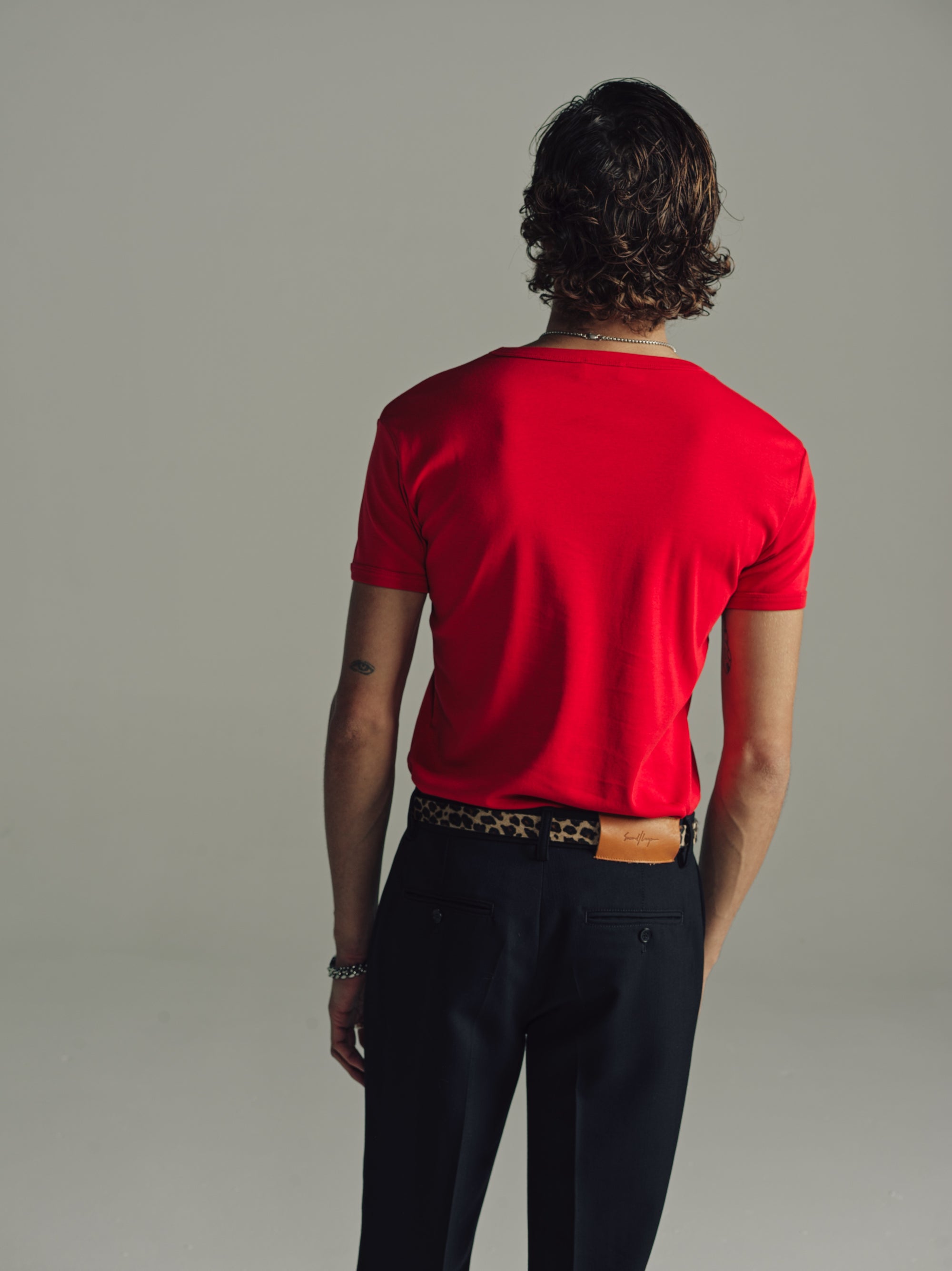 Ribbed Swayze Tee | Red