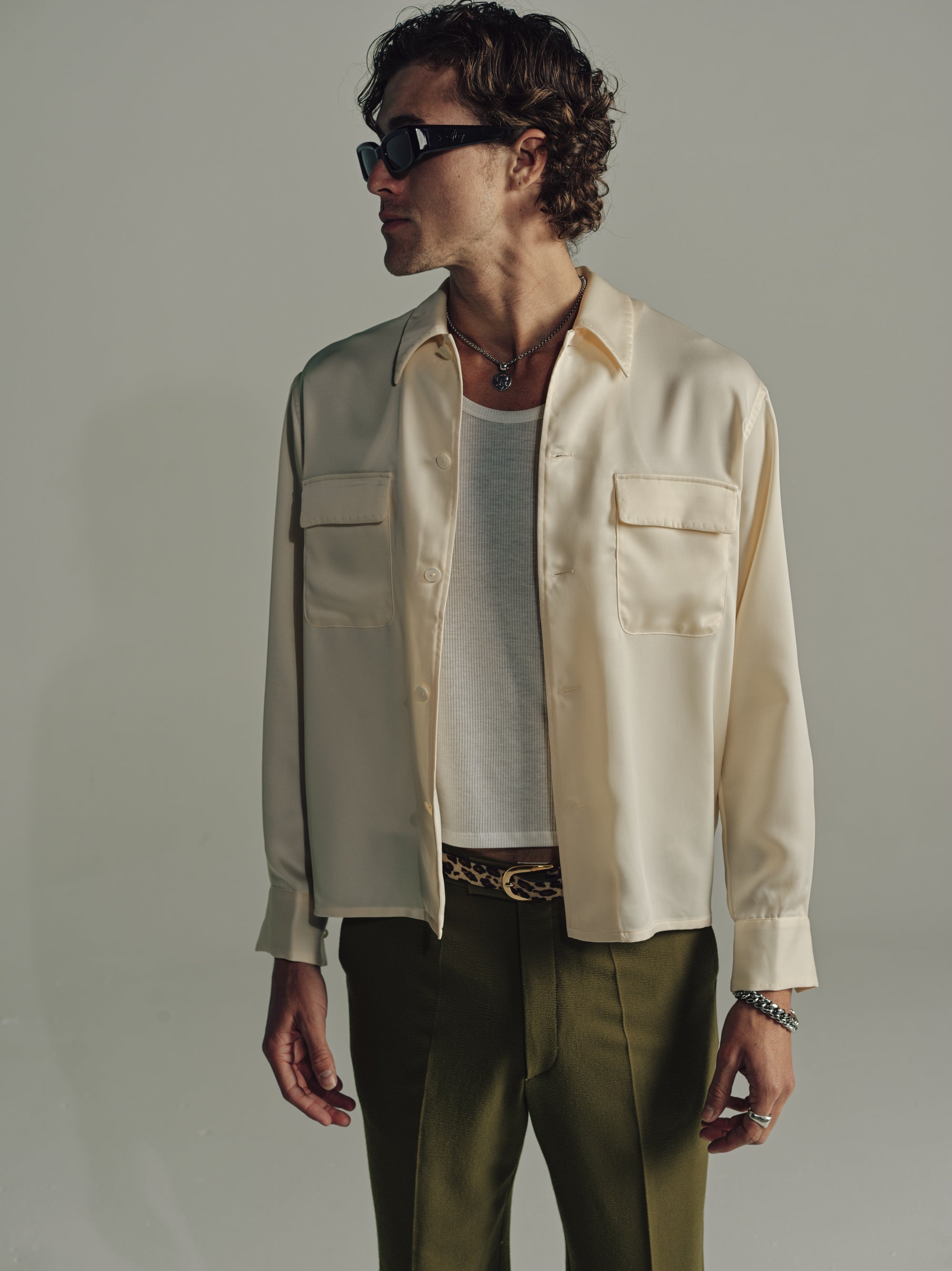 Boulavard Long Sleeve Shirt | Crema