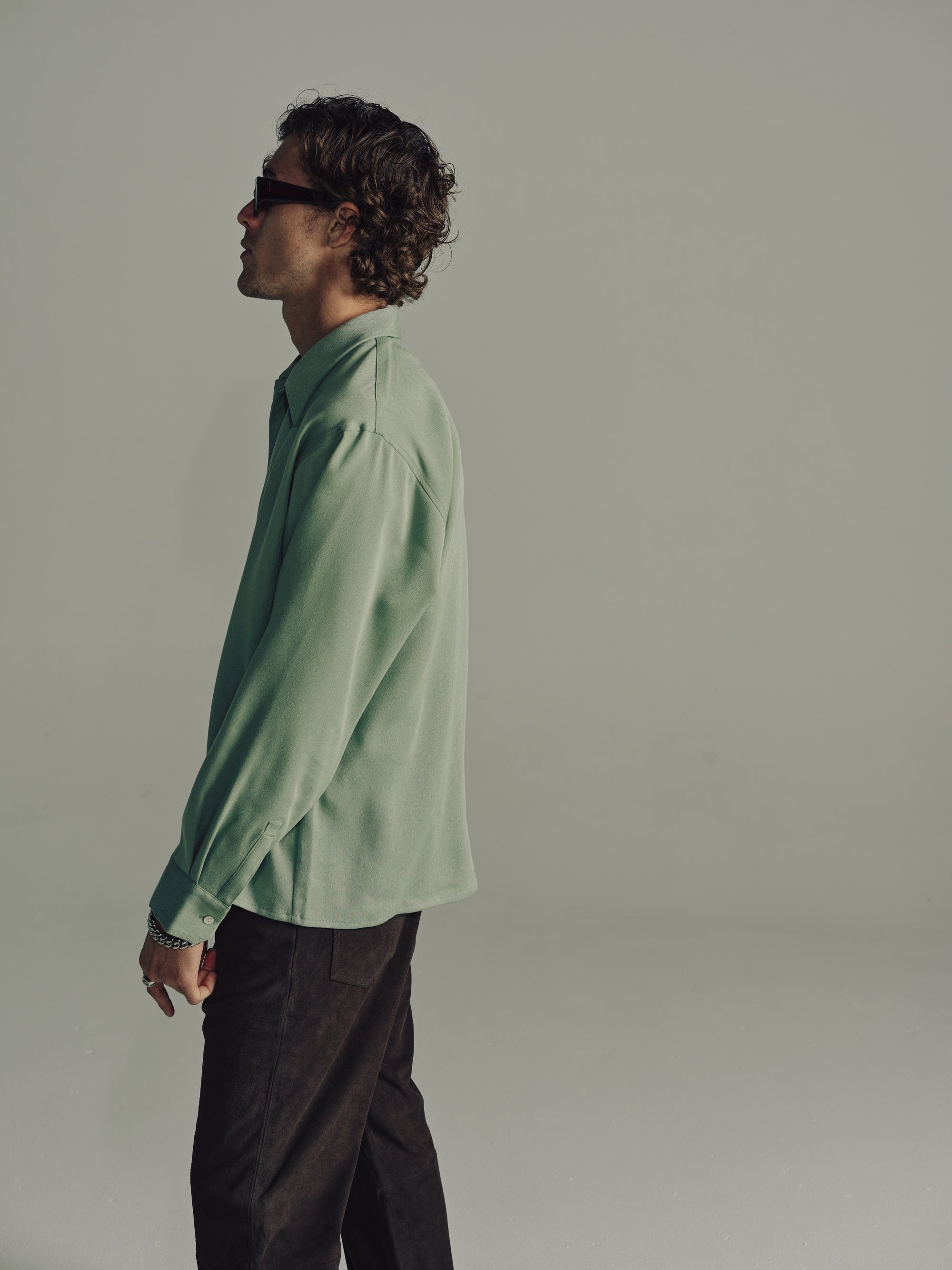 Relaxed Long Sleeve Shirt | Sage