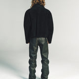 TOKER LEATHER JACKET | BLACK SHEARLING