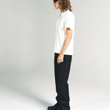 AVENUE SS SHIRT | WHITE W/ SILVER PIN STITCH