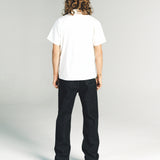 AVENUE SS SHIRT | WHITE W/ SILVER PIN STITCH