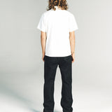 AVENUE SS SHIRT | WHITE W/ SILVER PIN STITCH