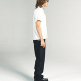 AVENUE SS SHIRT | WHITE W/ SILVER PIN STITCH
