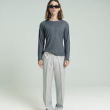 Dias Cortes L/S Ribbed Tee | Charcoal Grey