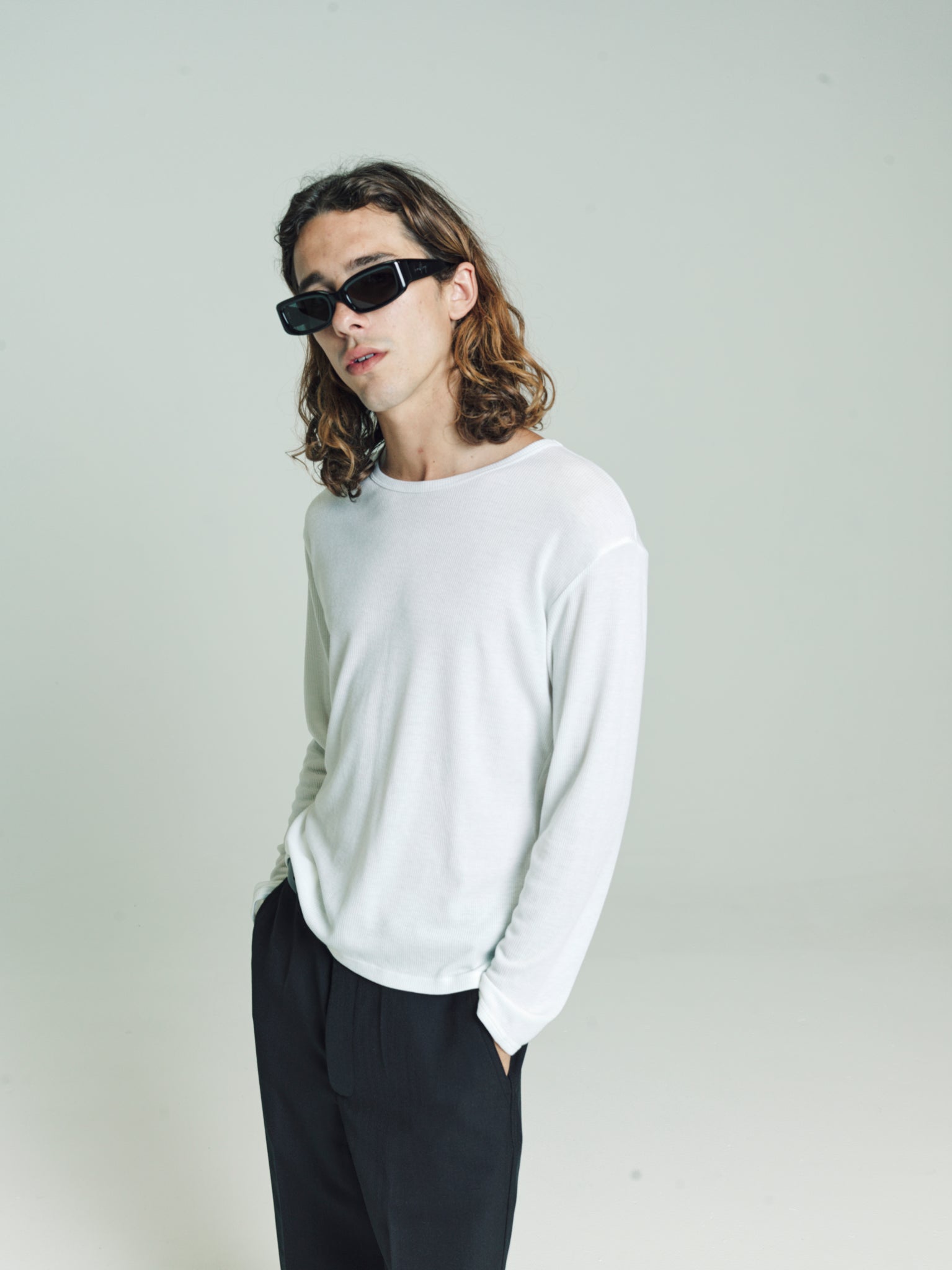 Dias Cortes L/S Ribbed Tee | White