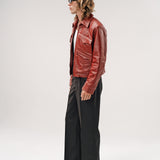LEOTA LEATHER JACKET | RED