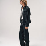 CROSBY ST. ZIP SHIRT | BLACK