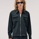 CROSBY ST. ZIP SHIRT | BLACK