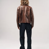 JIMMY LEATHER JACKET | BROWN