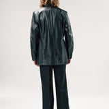 SAICO LEATHER BLAZER | BLACK