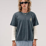 BABY BAGGY TEE ROSE | BLACK