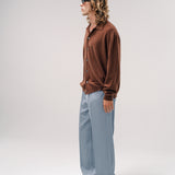 FRANKIE BUTTON DOWN POLO | BROWN