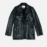 SAICO LEATHER BLAZER | BLACK